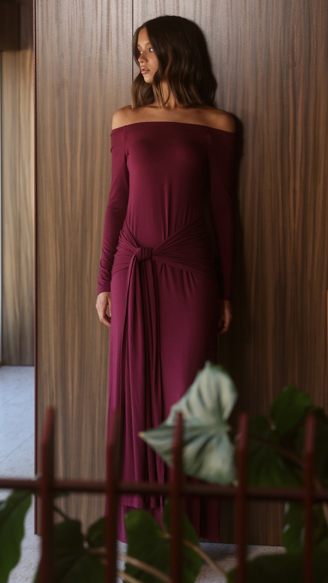 Naomi Maxi Dress - Wine - Billy J