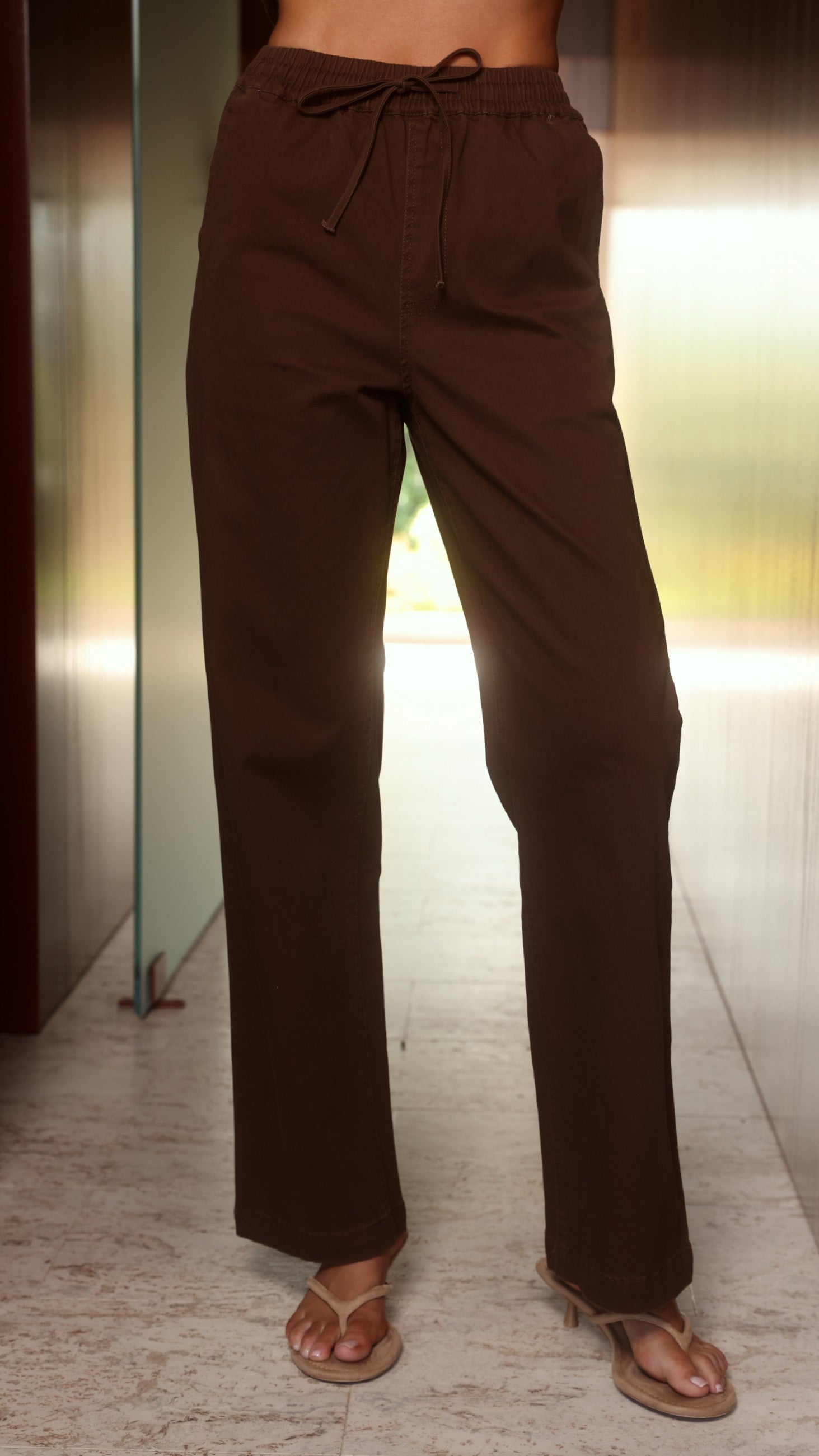 Zenia Denim Pants - Chocolate - Billy J