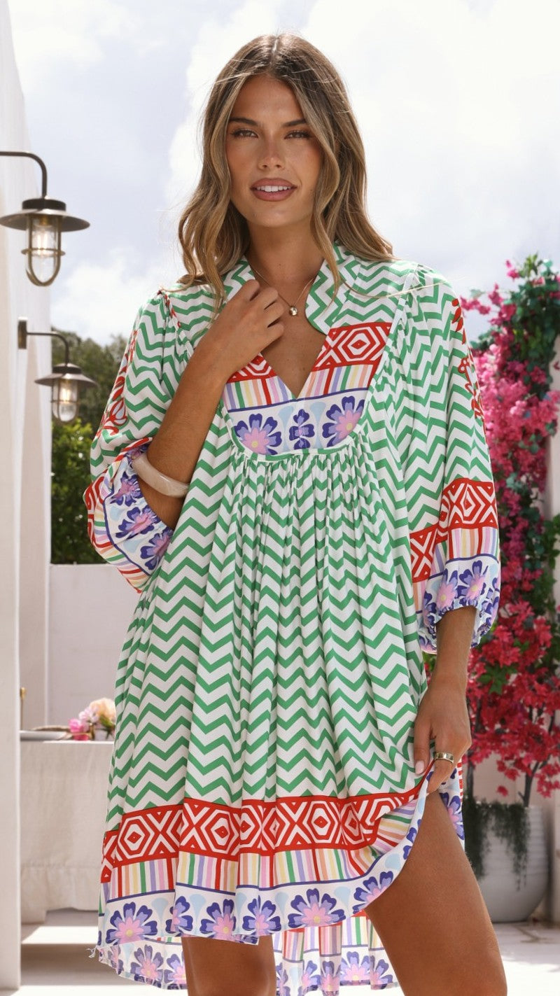 Boheme Mini Dress - Ziggy Print - Buy Women's Dresses - Billy J