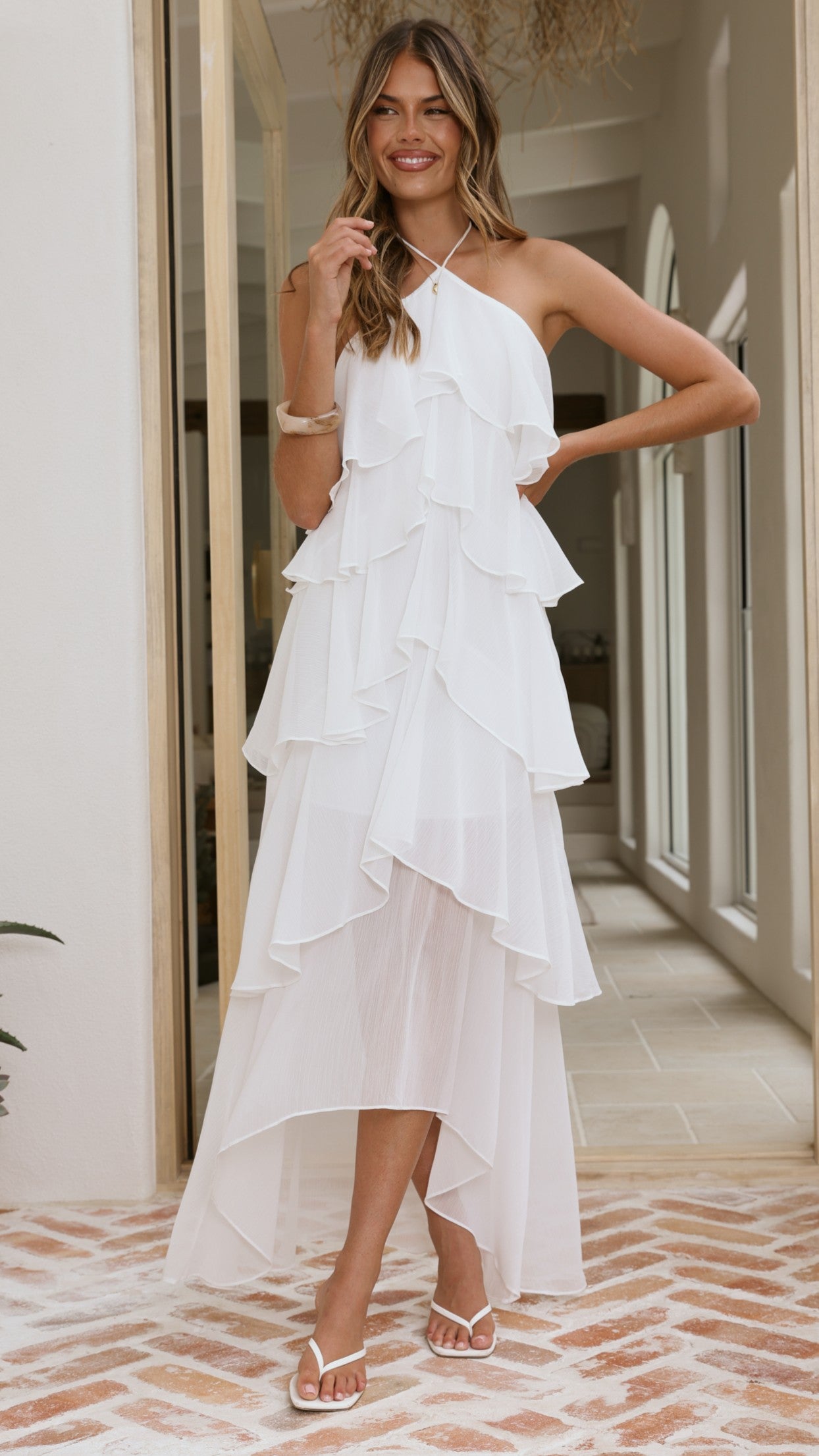 Soho Maxi Dress - White - Billy J