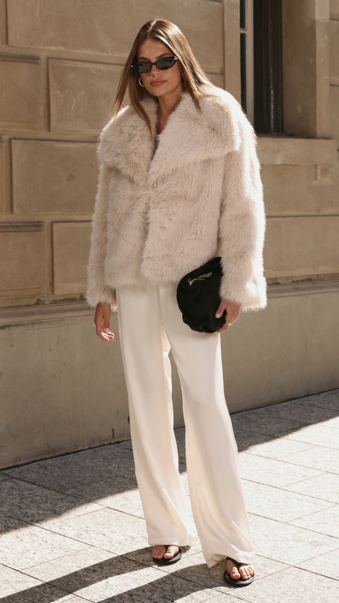 Imogen Button Pants - Cream - Billy J