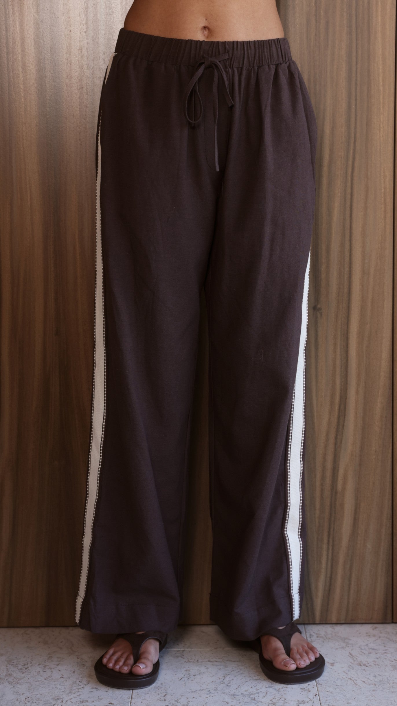 Belara Pants - Chocolate/Beige - Billy J