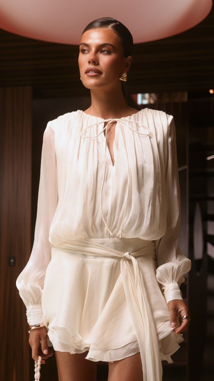 Talea Mini Dress - Cream - Billy J