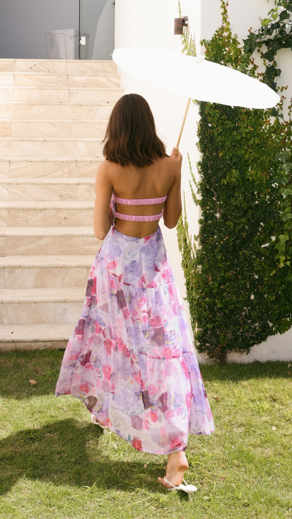 Skylah Maxi Dress - Pink/Purple Floral - Billy J