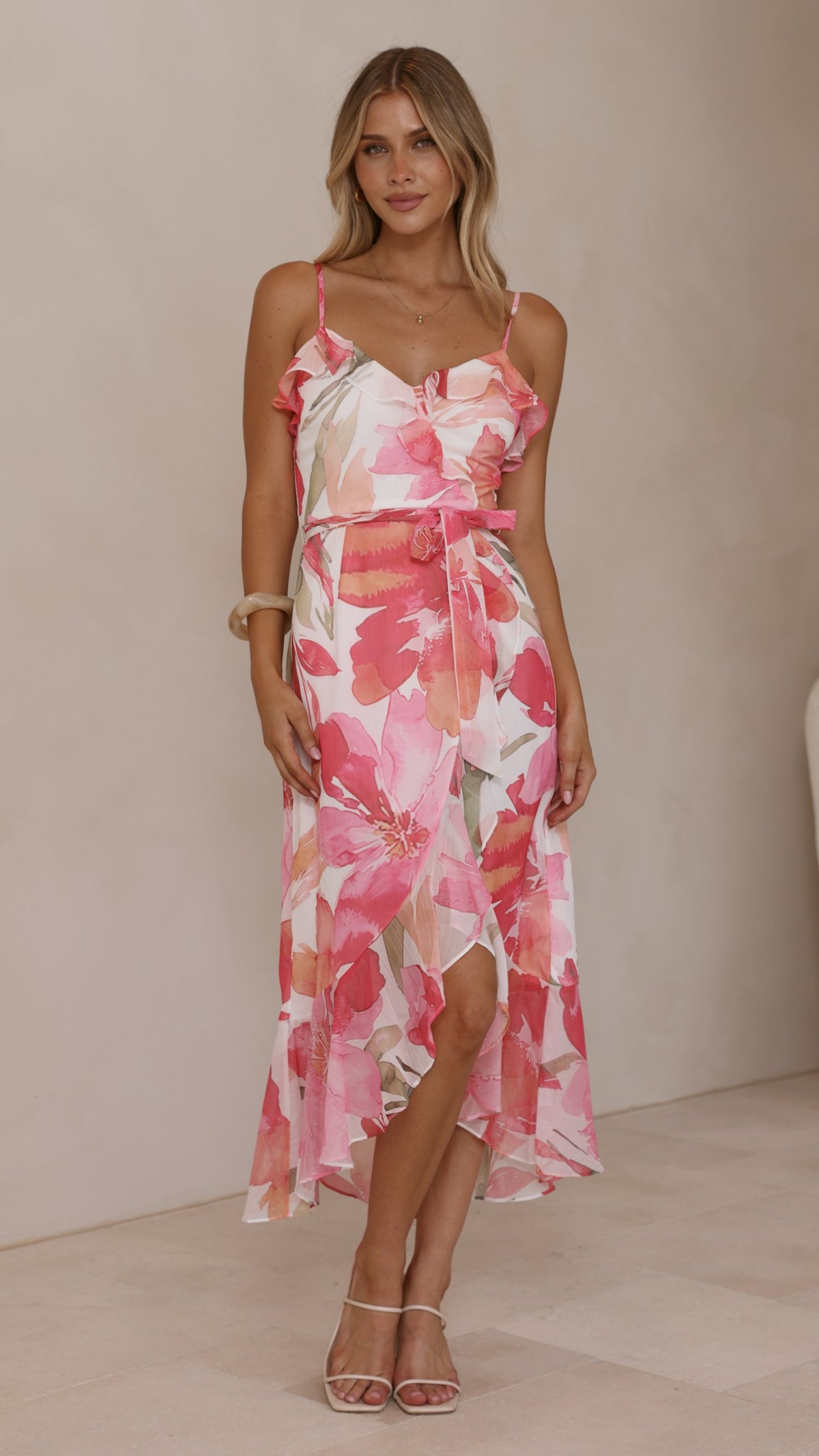 Skyla Maxi Dress - Pink Floral - Billy J