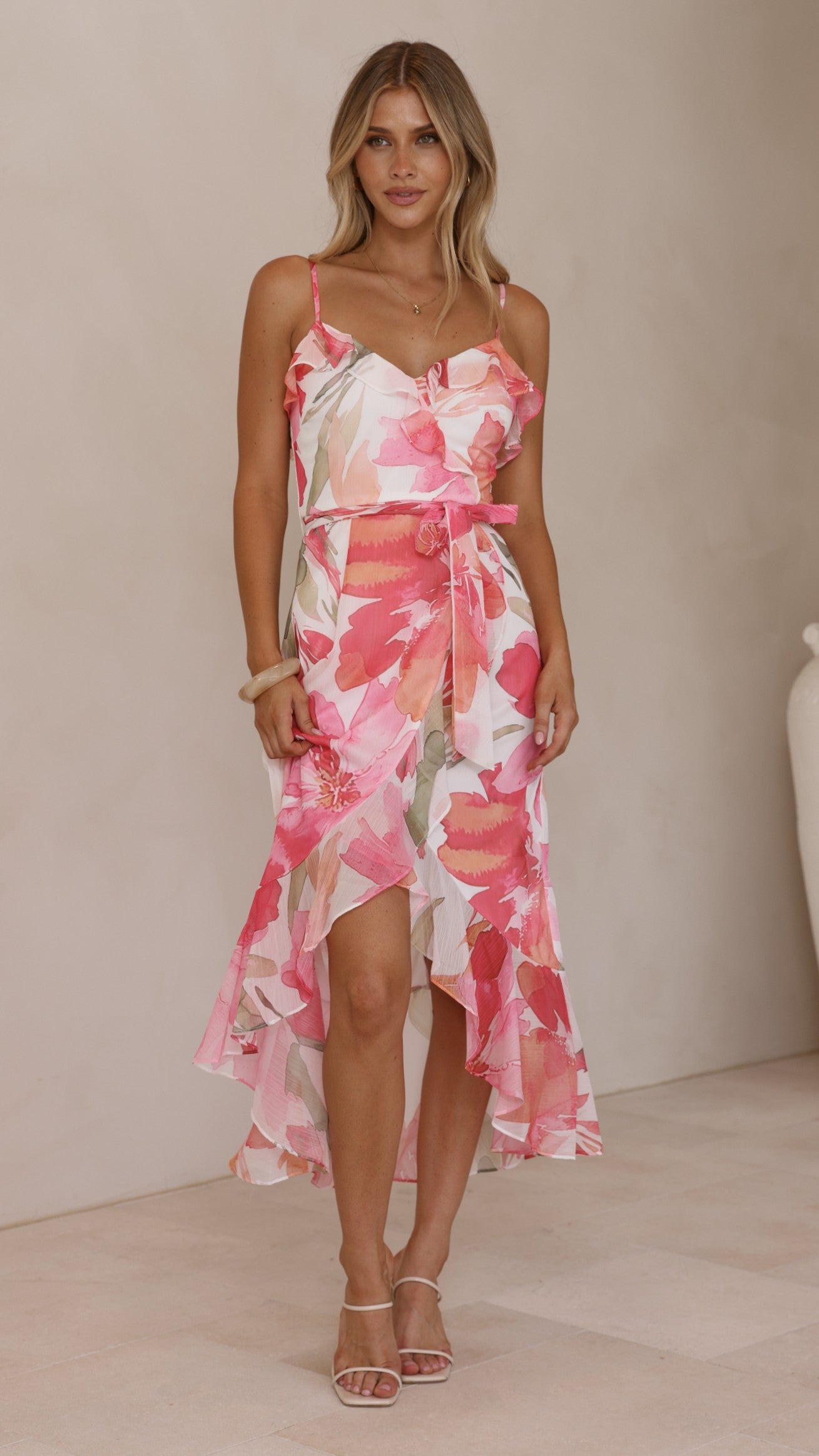 Skyla Maxi Dress - Pink Floral - Billy J