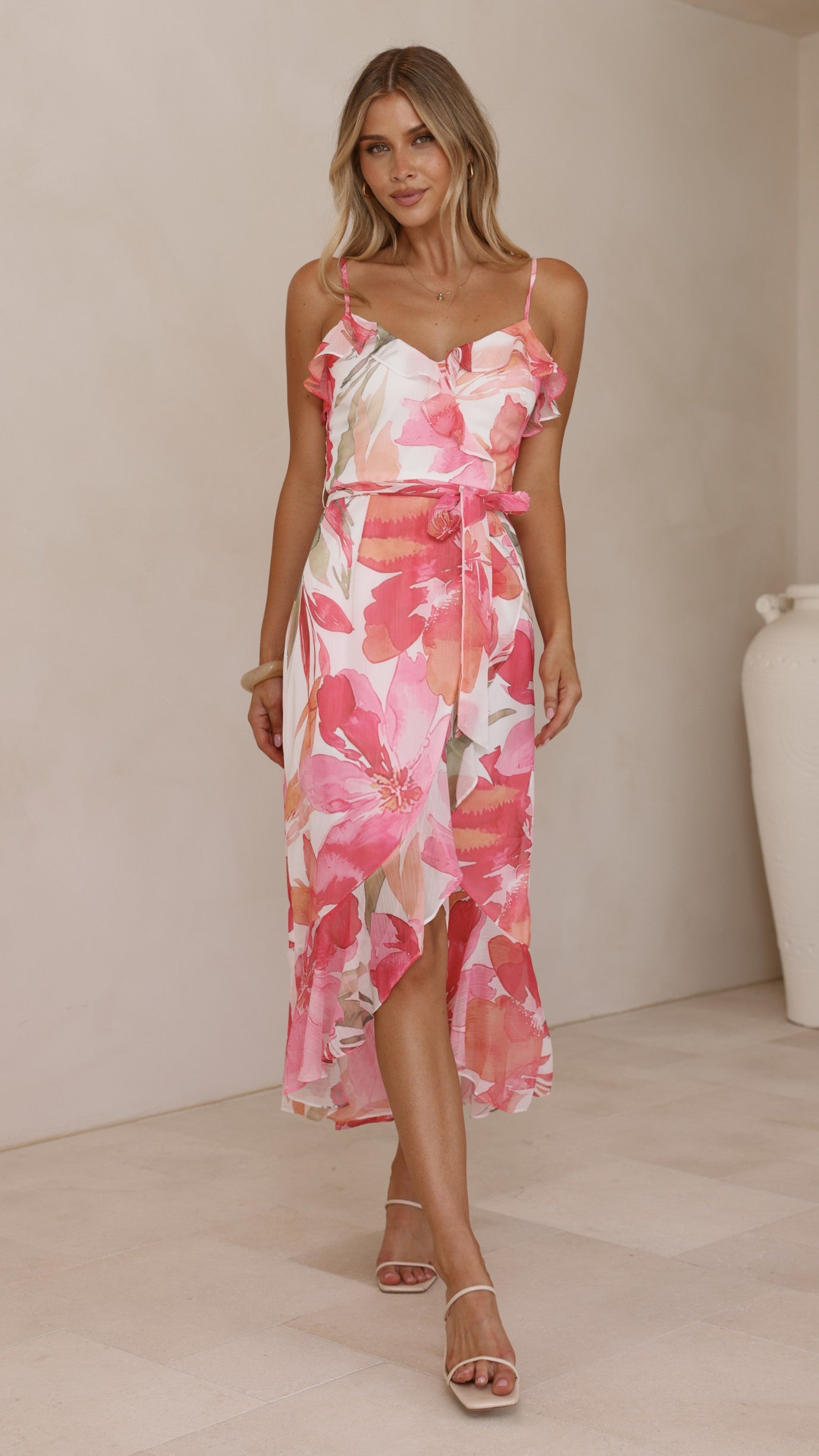 Skyla Maxi Dress - Pink Floral - Billy J