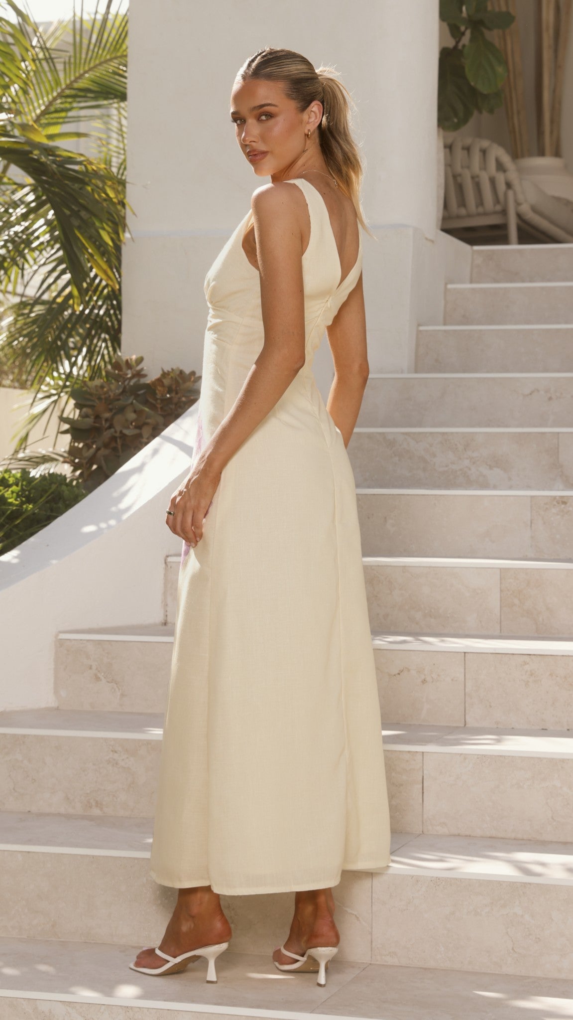 Renee Maxi Dress - Yellow Floral - Billy J