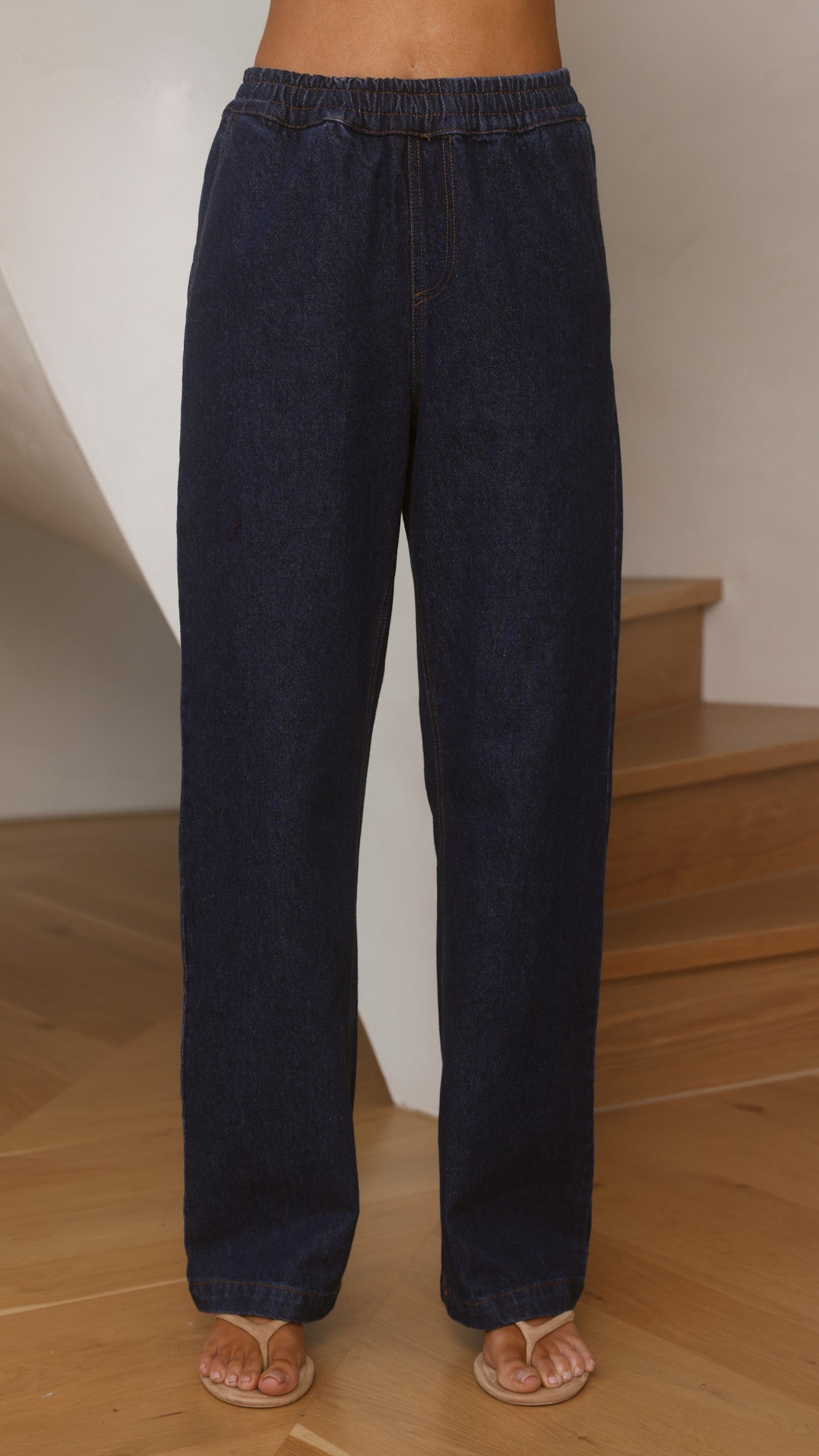 Zina Denim Pants - Dark Blue - Billy J