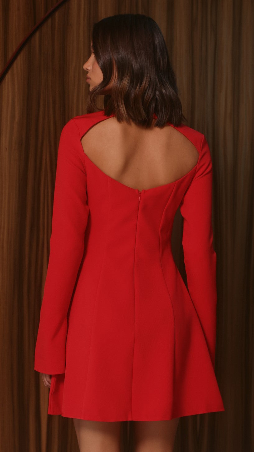 Leila Mini Dress - Red - Billy J
