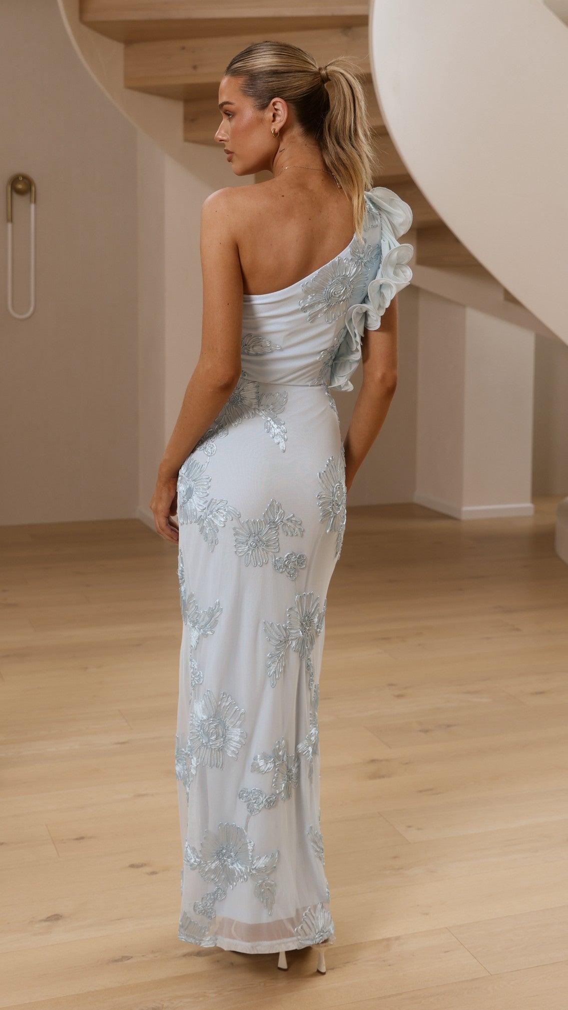 Darlee Maxi Dress - Baby Blue Floral - Billy J