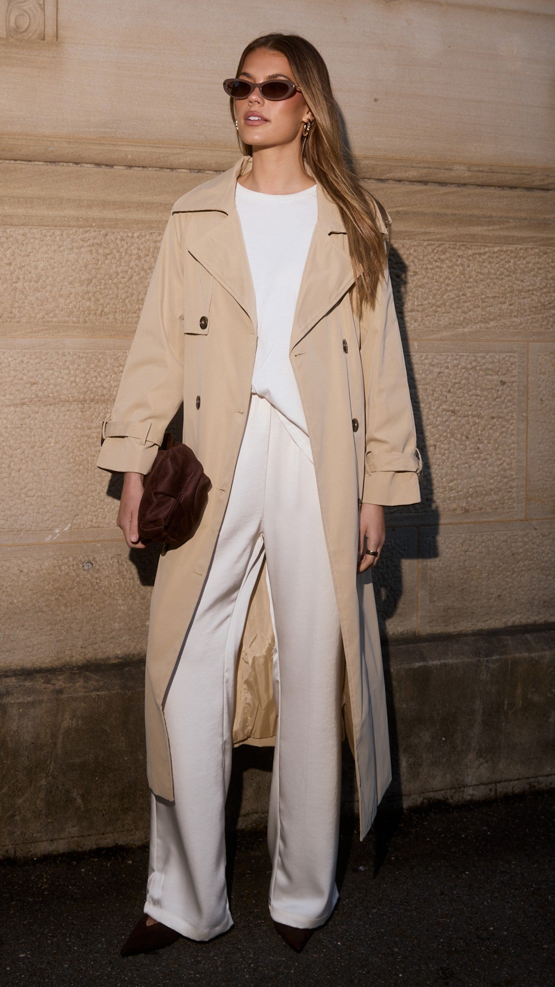 Imogen Button Pants - Cream - Billy J