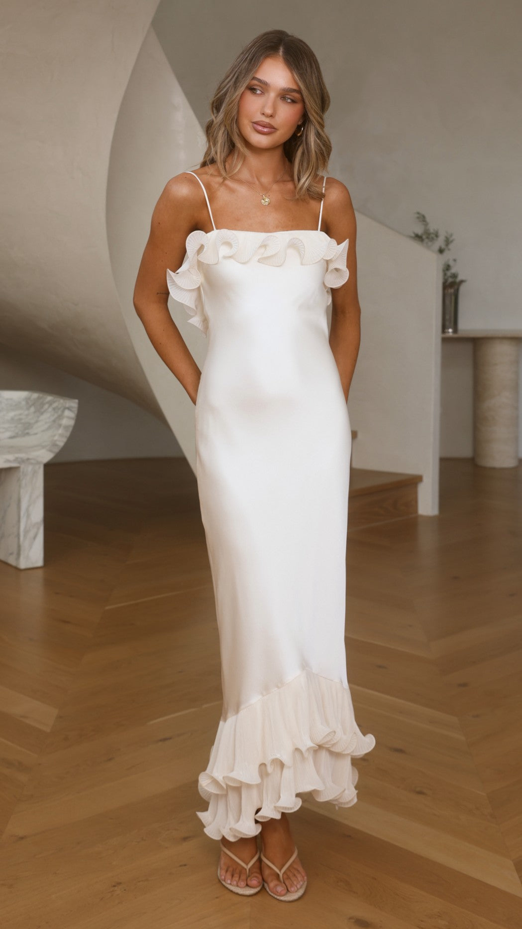 Eleanor Maxi Dress - Ivory - Billy J