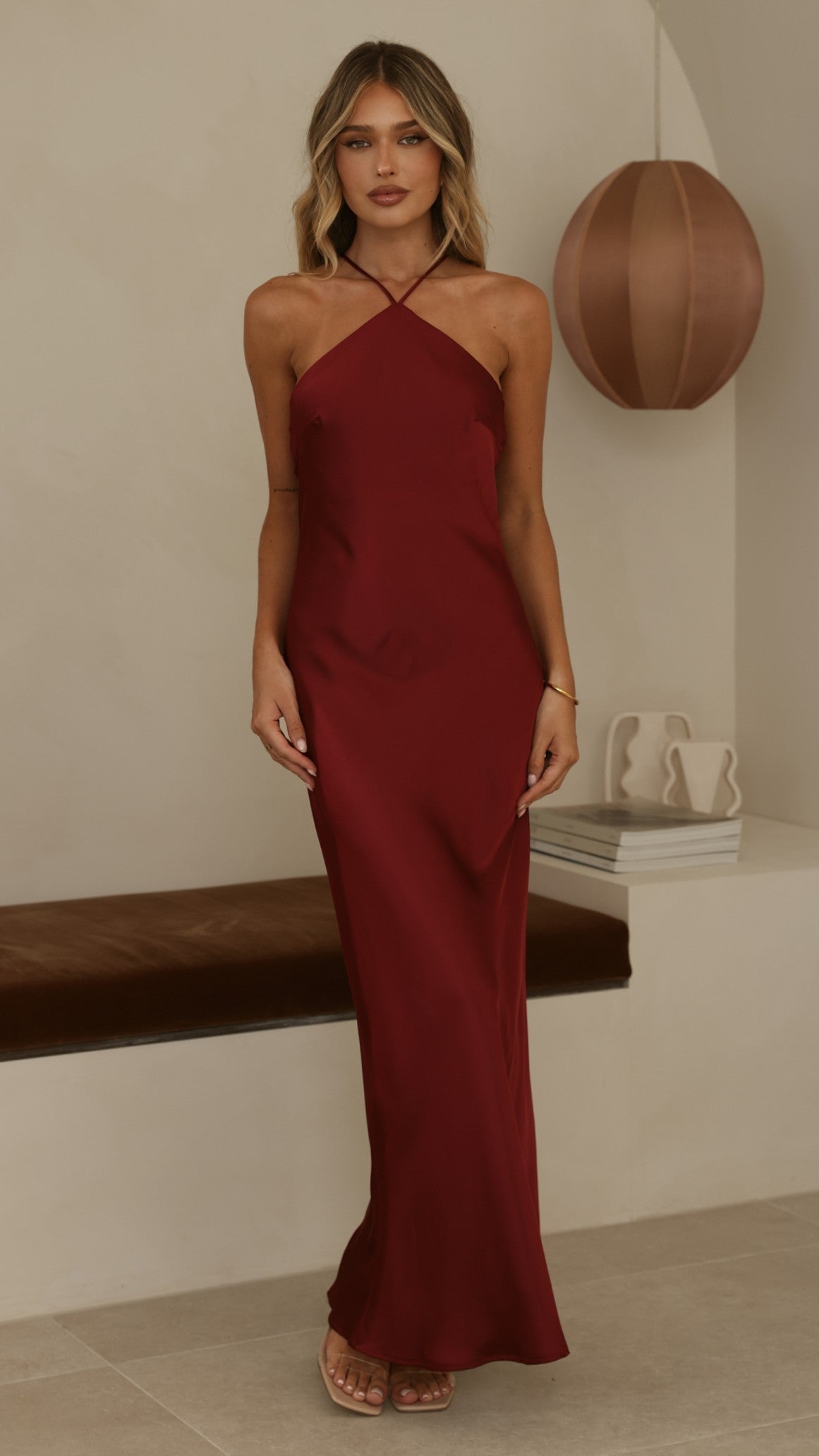 Chiara Maxi Dress - Wine - Billy J