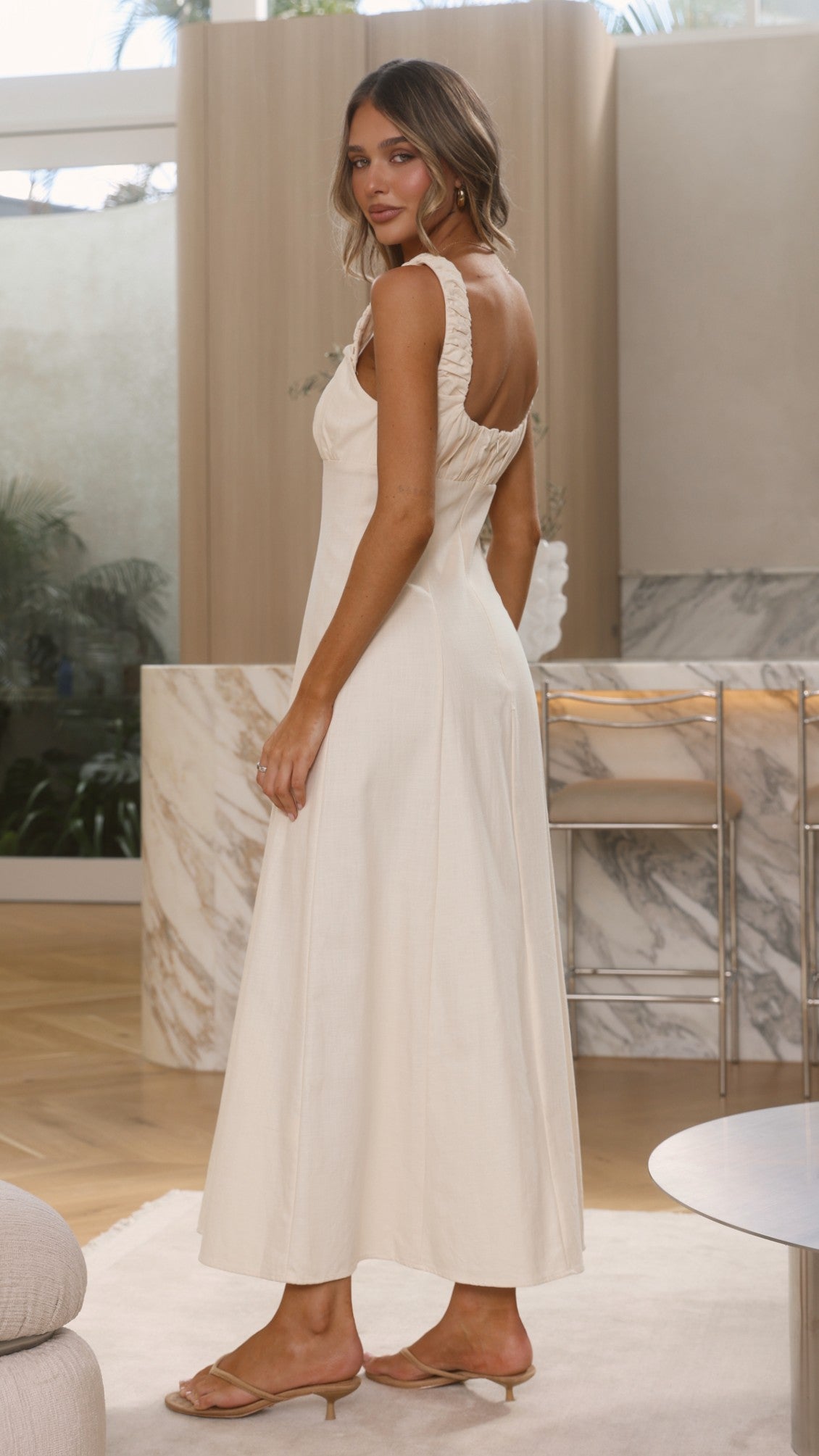 Adley Maxi Dress - Cream - Billy J