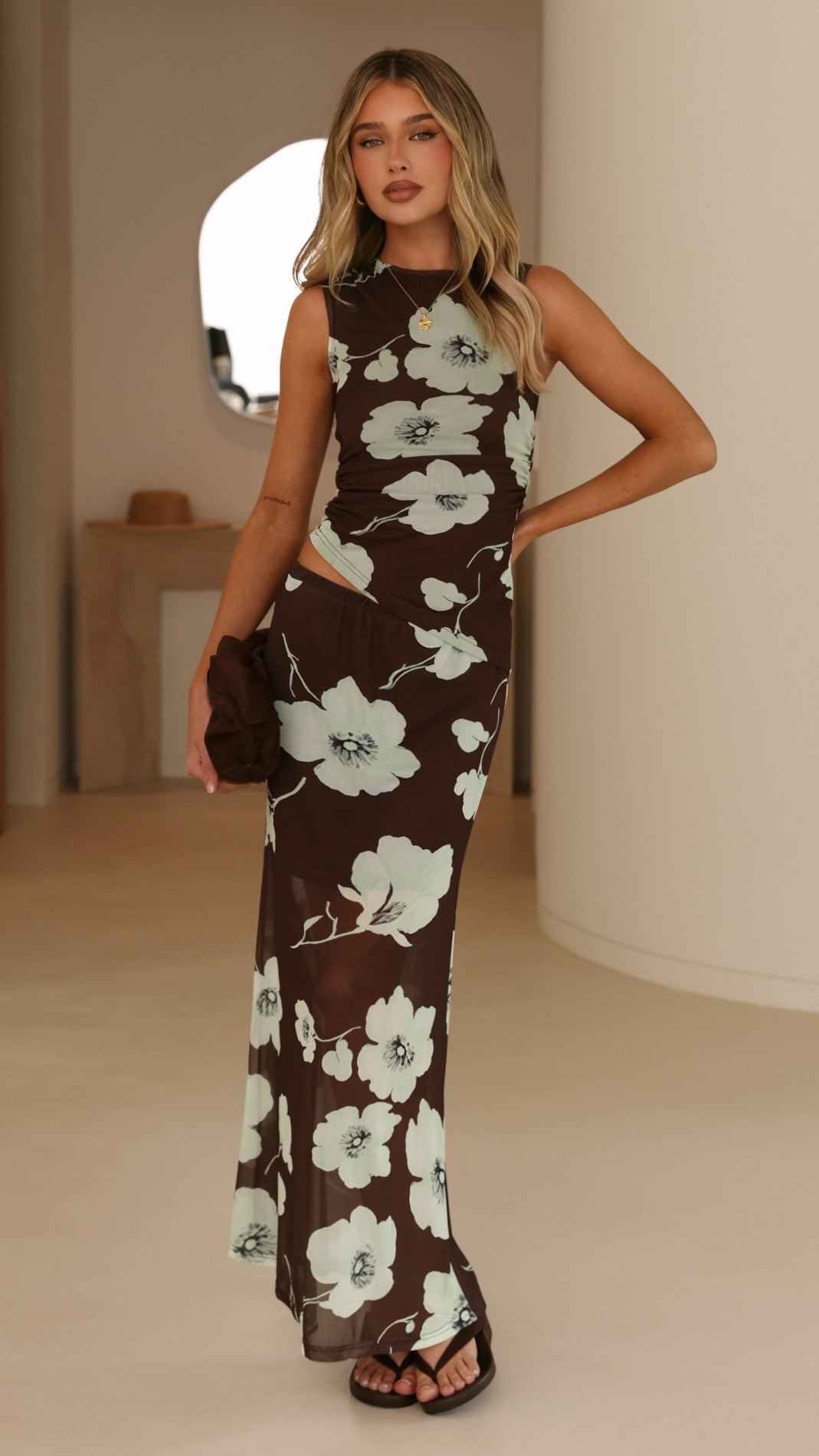 Lea Top - Mocha Blossom - Billy J