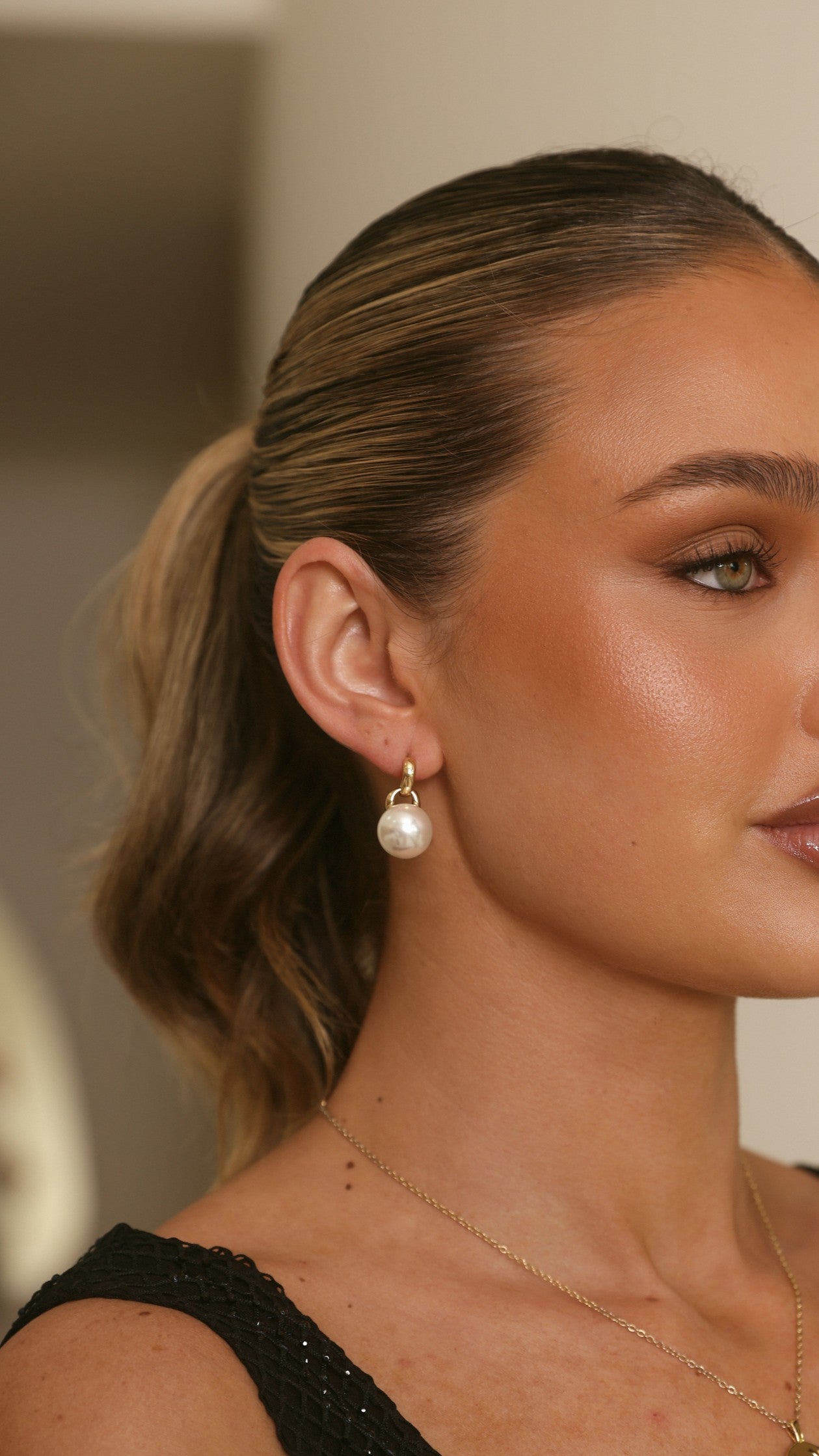 Classic Pearl 18K Gold Plated Earrings - Gold - Billy J