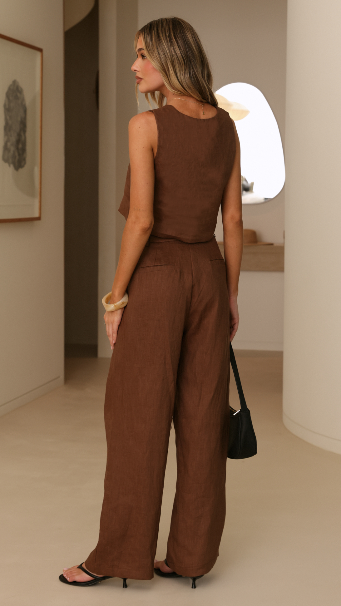 Jaylee Crop Top - Chocolate - Billy J