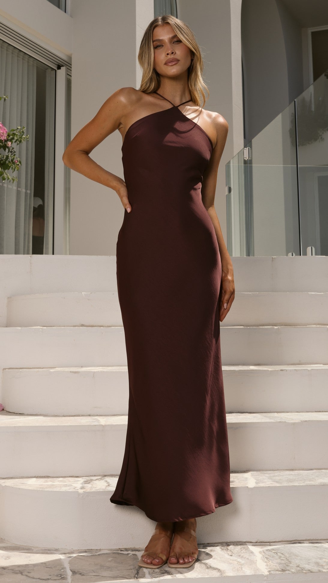 Chiara Maxi Dress - Chocolate - Buy Women's Dresses - Billy J