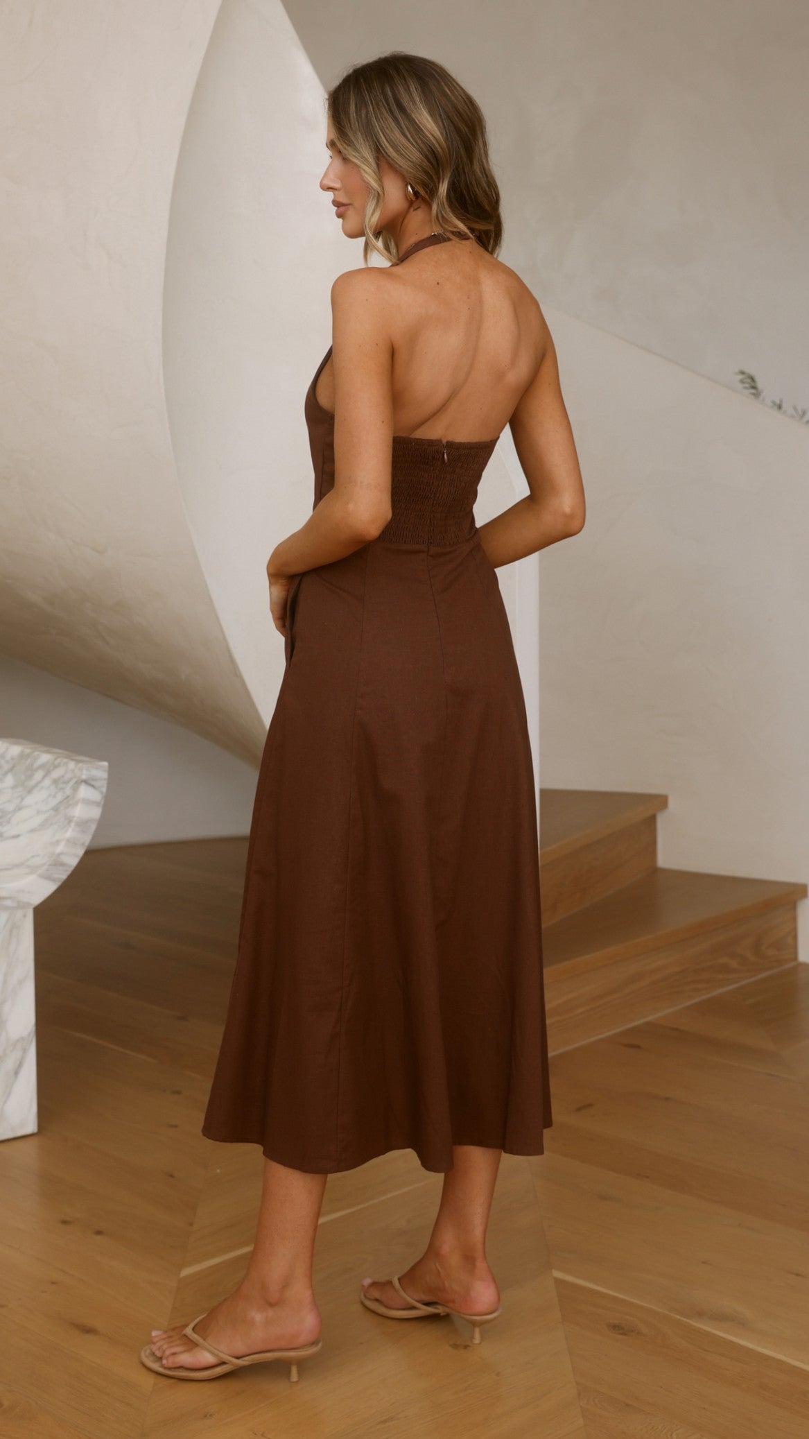Chandler Midi Dress - Chocolate - Billy J