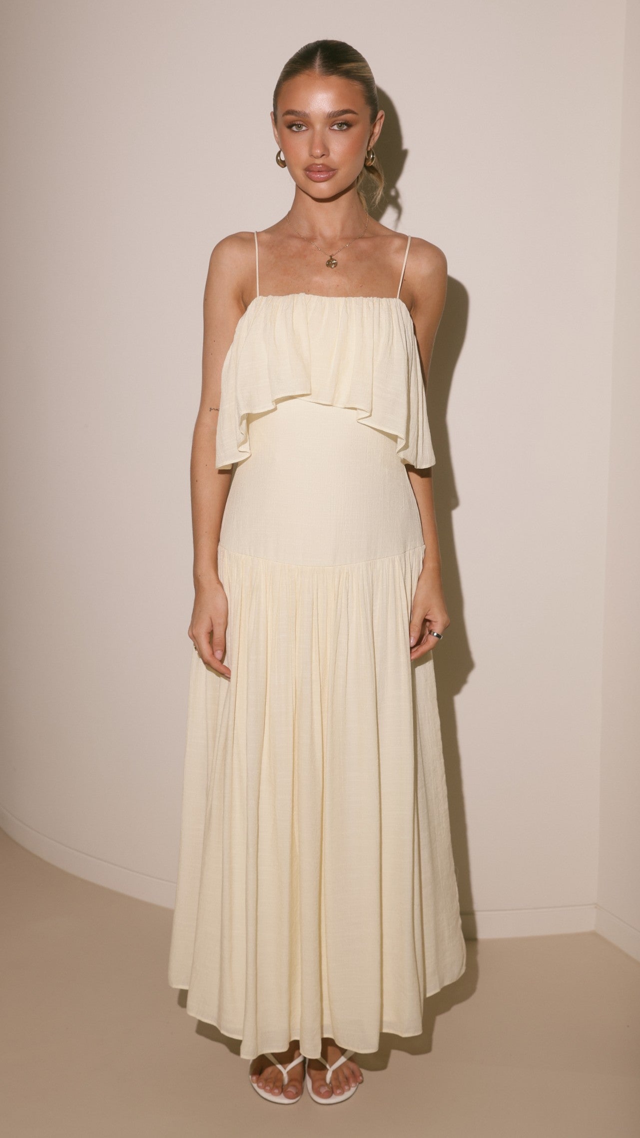 Eliza Maxi Dress - Lemon - Billy J