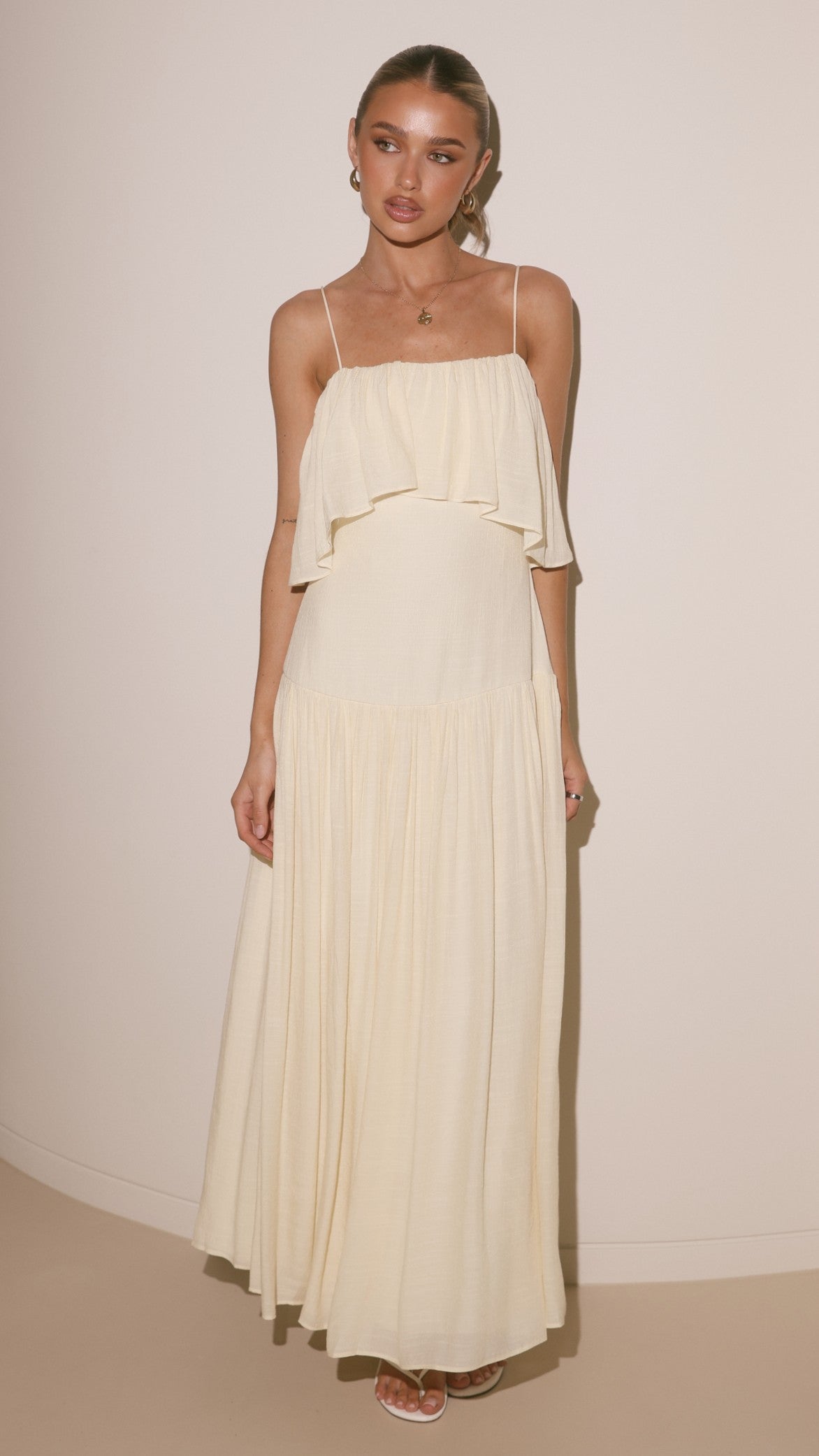Eliza Maxi Dress - Lemon - Billy J