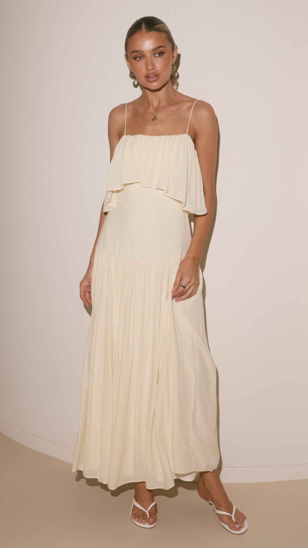 Eliza Maxi Dress - Lemon - Billy J