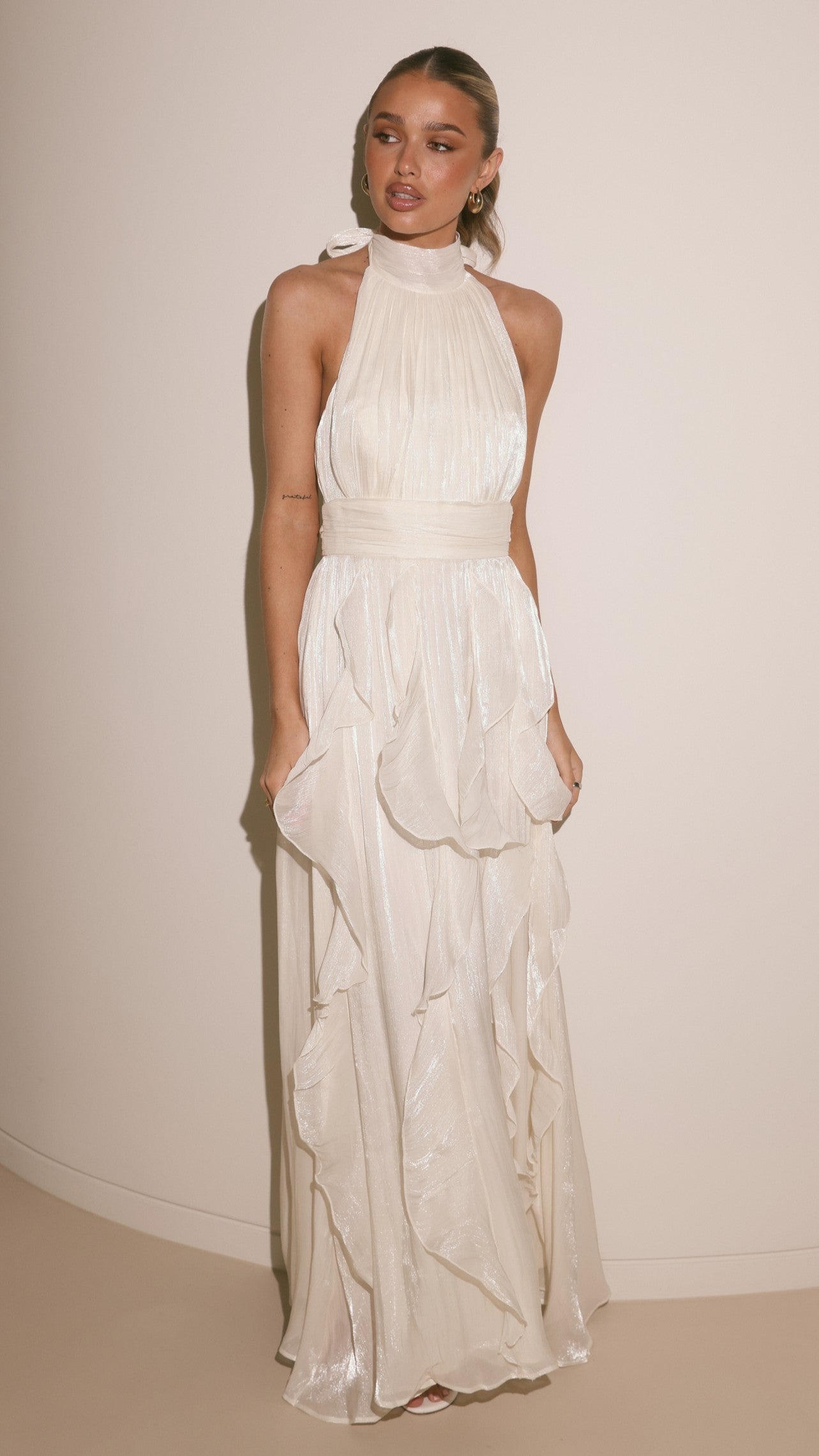 Tahli Maxi Dress - Cream - Billy J