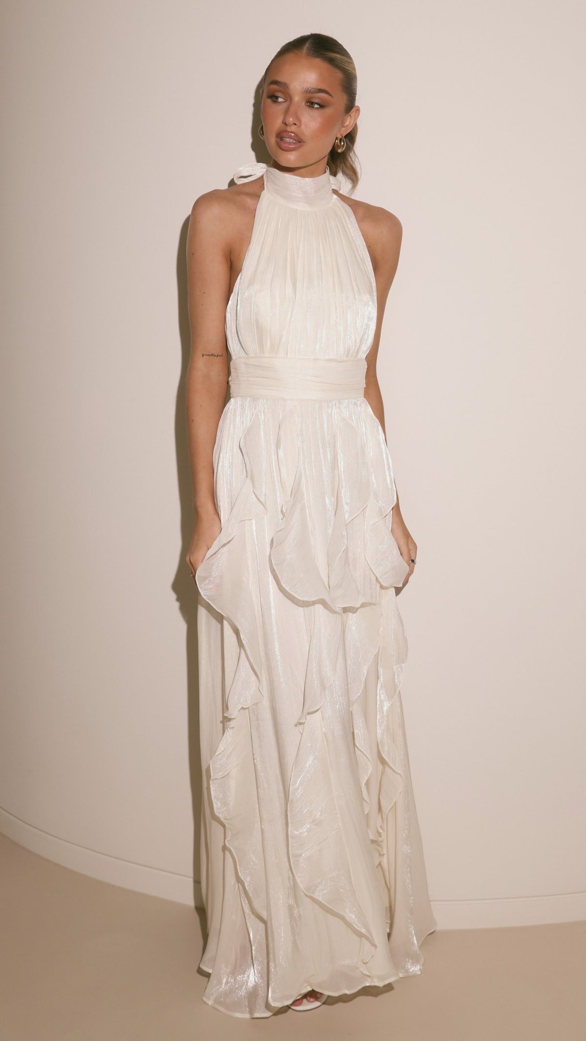 Tahli Maxi Dress - Cream - Billy J