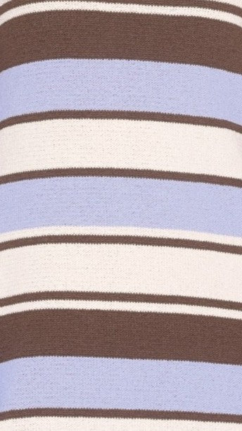 Brianna Long Sleeve Mini Dress - Blue/Brown - Billy J