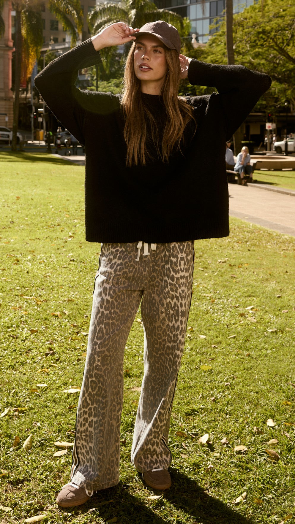 Vox Pants - Leopard Print Racer Stripe - Billy J