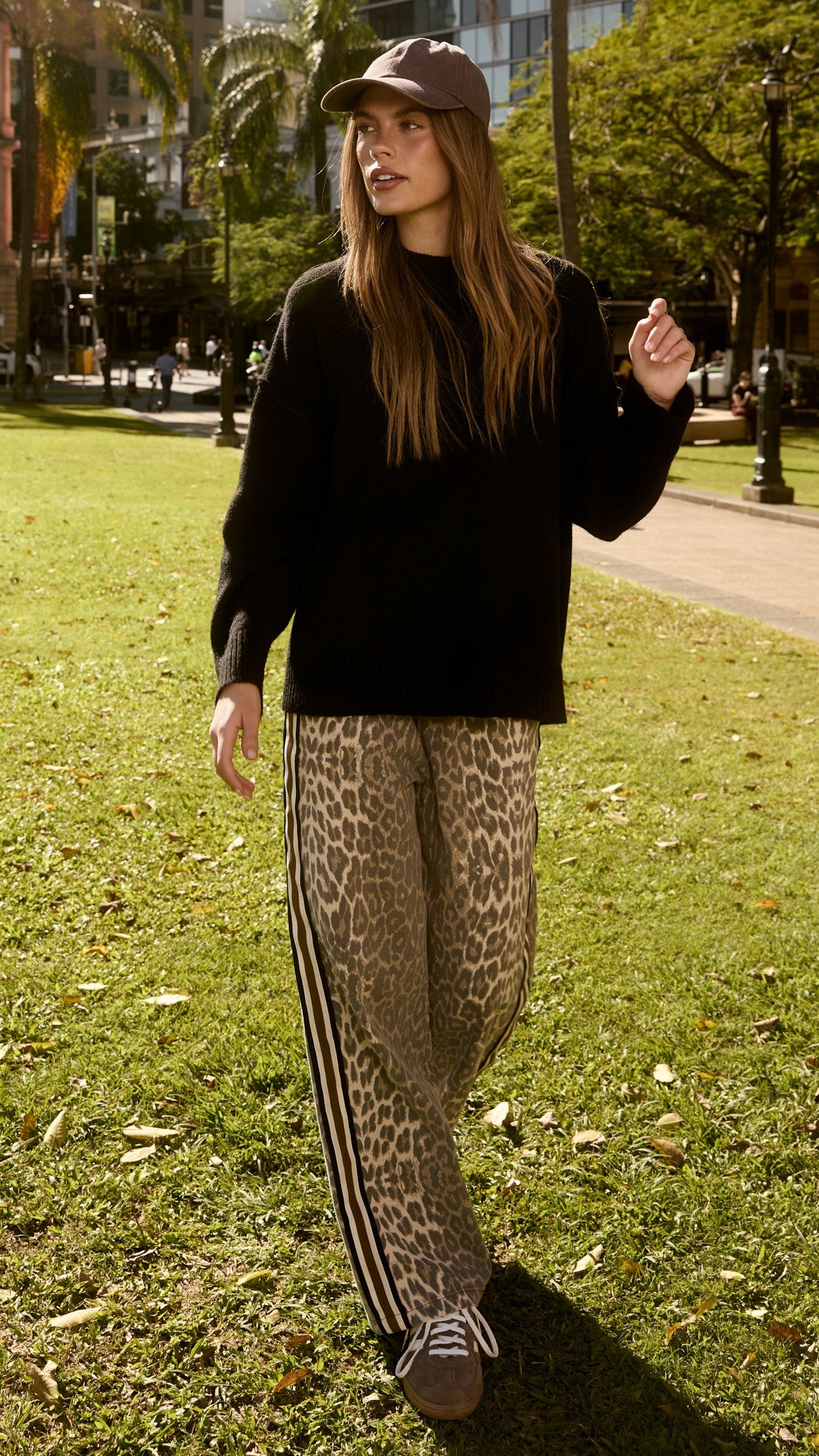 Vox Pants - Leopard Print Racer Stripe - Billy J