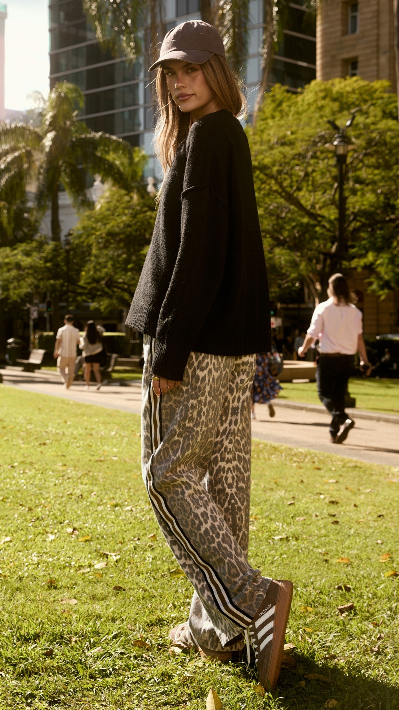 Vox Pants - Leopard Print Racer Stripe - Billy J