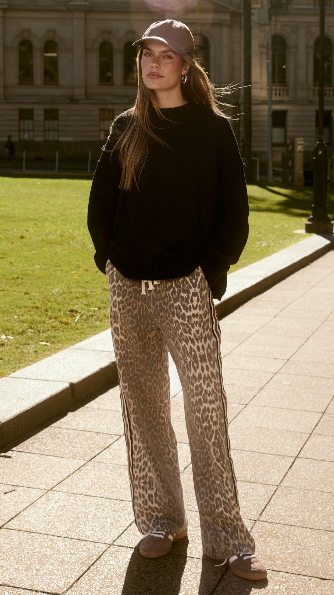 Vox Pants - Leopard Print Racer Stripe - Billy J