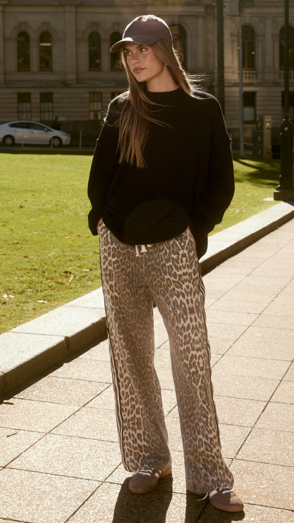 Vox Pants - Leopard Print Racer Stripe - Billy J
