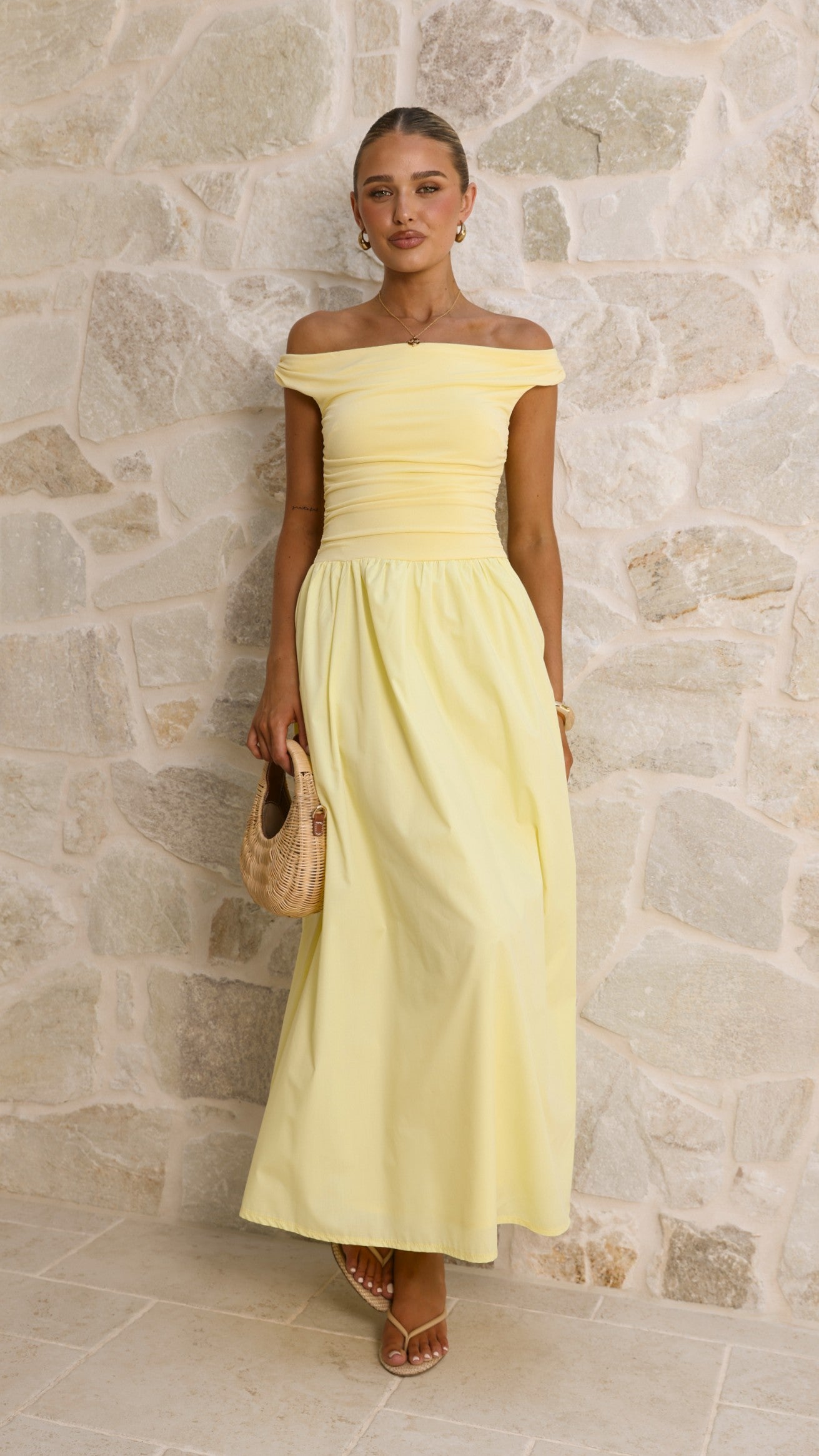 Immy Midi Dress - Yellow - Billy J