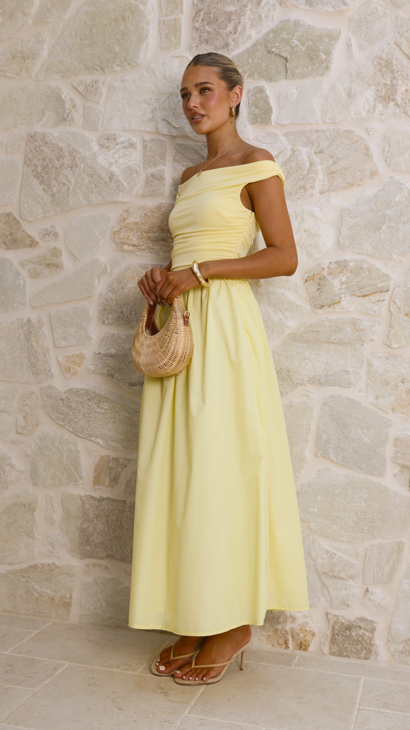 Immy Midi Dress - Yellow - Billy J