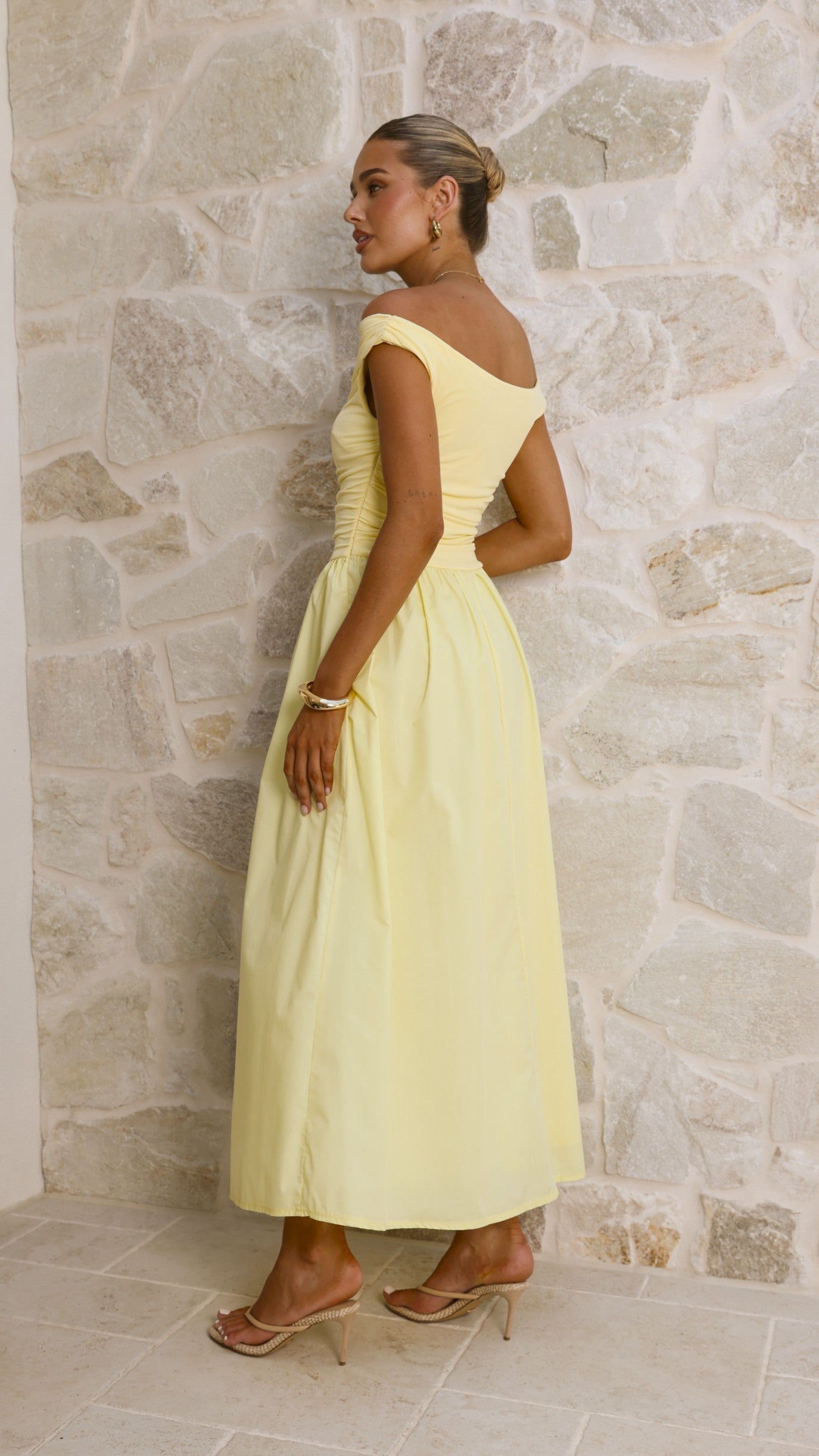 Immy Midi Dress - Yellow - Billy J