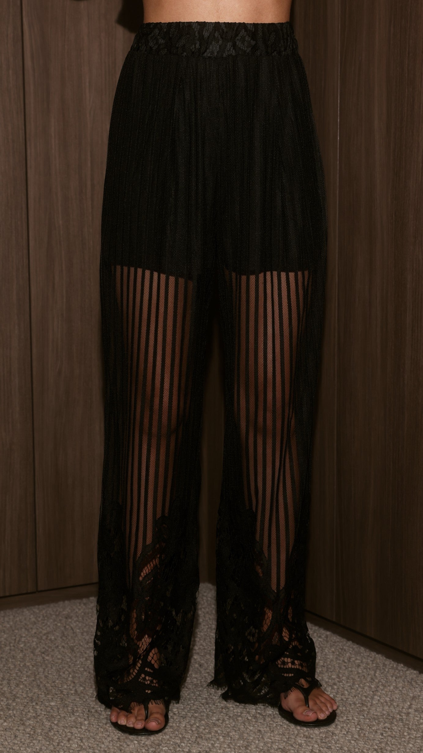 Jayna Sheer Pants - Black - Billy J