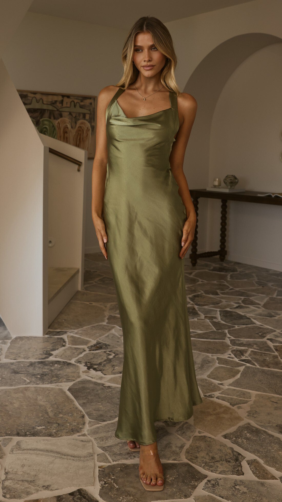 Eva Maxi Dress - Olive - Billy J