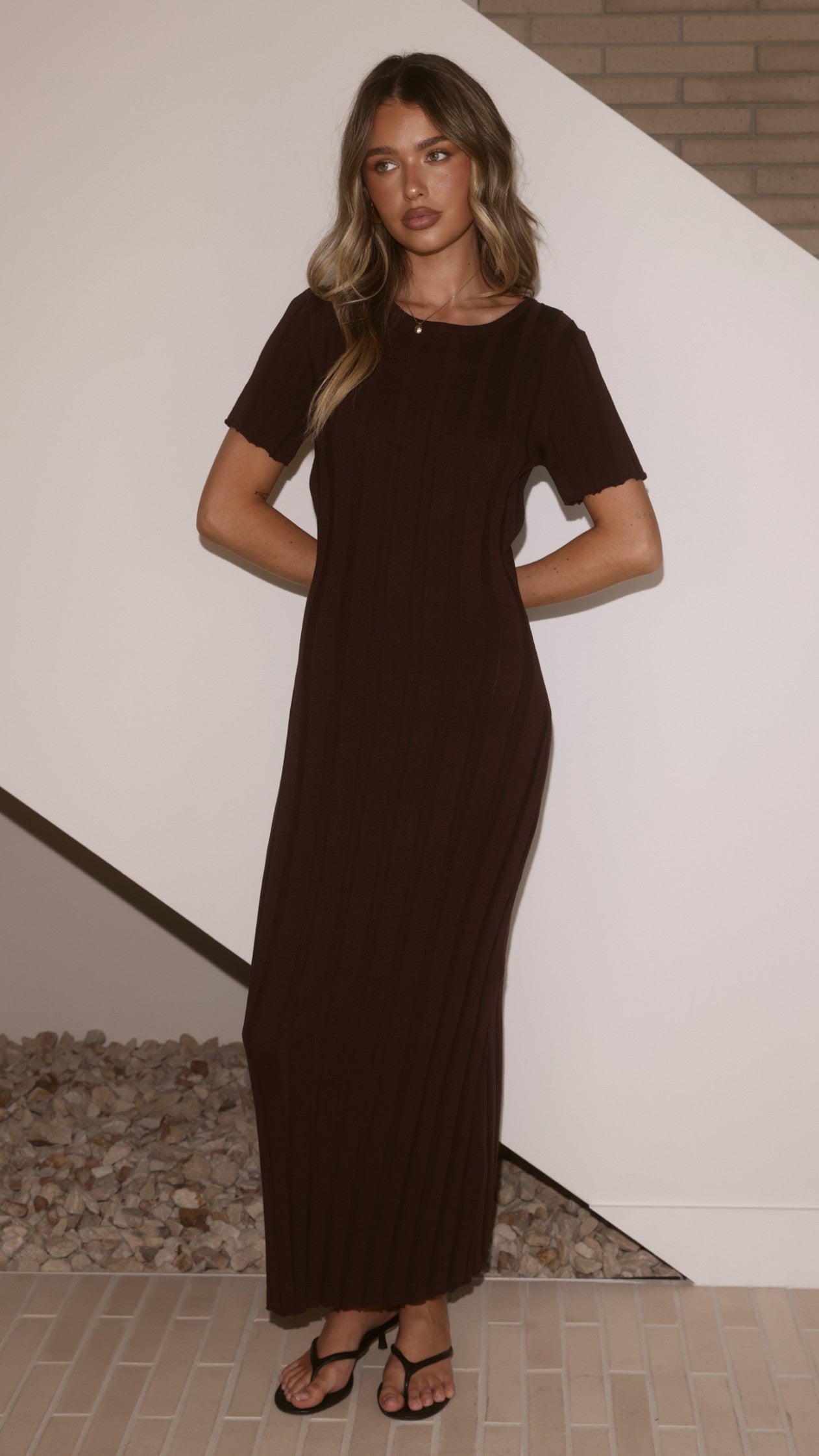 Mari Maxi Dress - Chocolate - Billy J