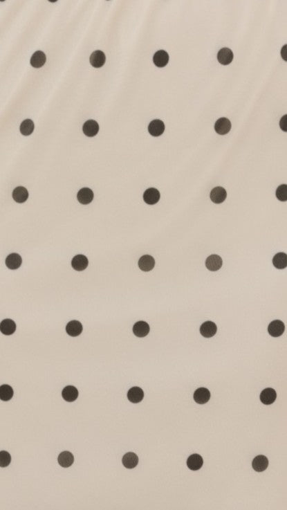 Onella Semi Sheer Maxi Skirt - Cream/Black Polka Dot - Billy J