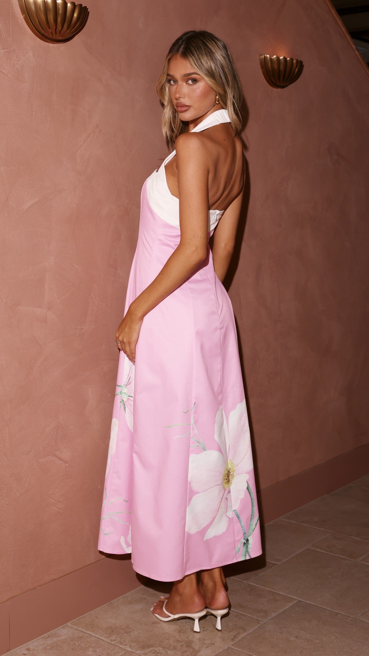 Tayla Maxi Dress - Pink Floral - Billy J