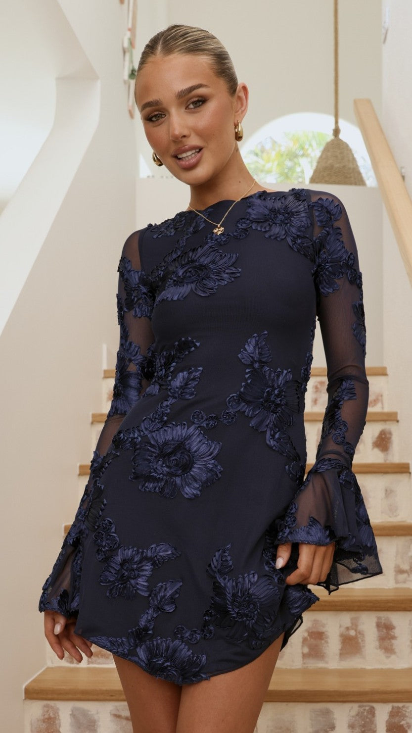Lanesia Mini Dress - Navy - Billy J