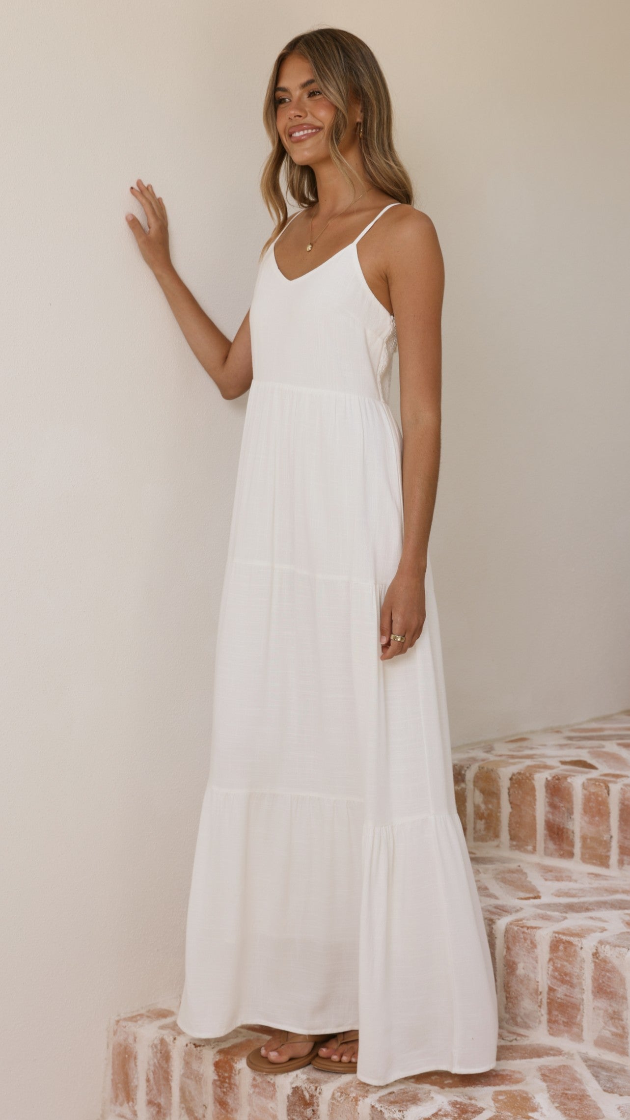 Shelley Maxi Dress - White - Billy J
