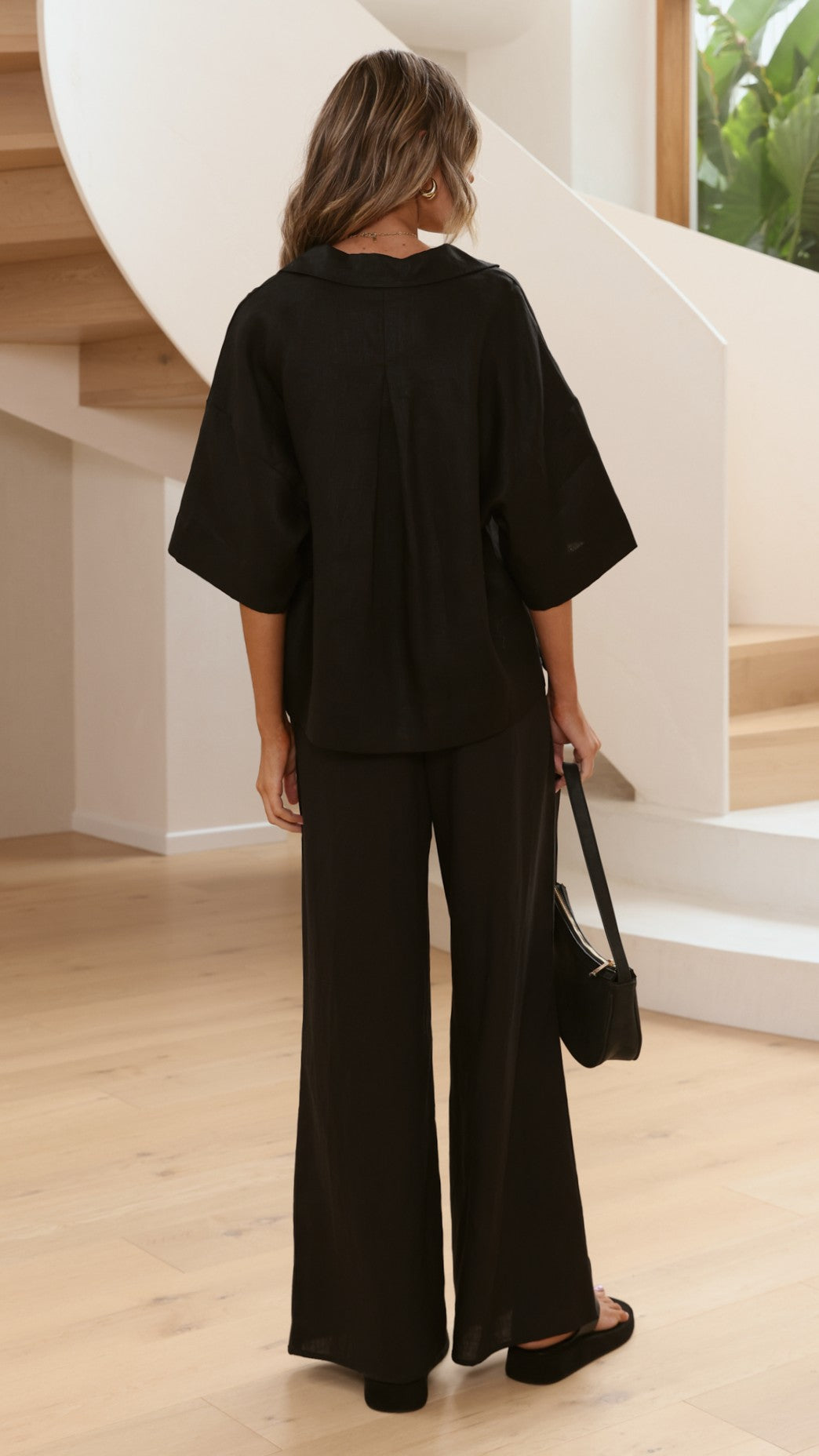 Luna Button Up Shirt - Black - Billy J