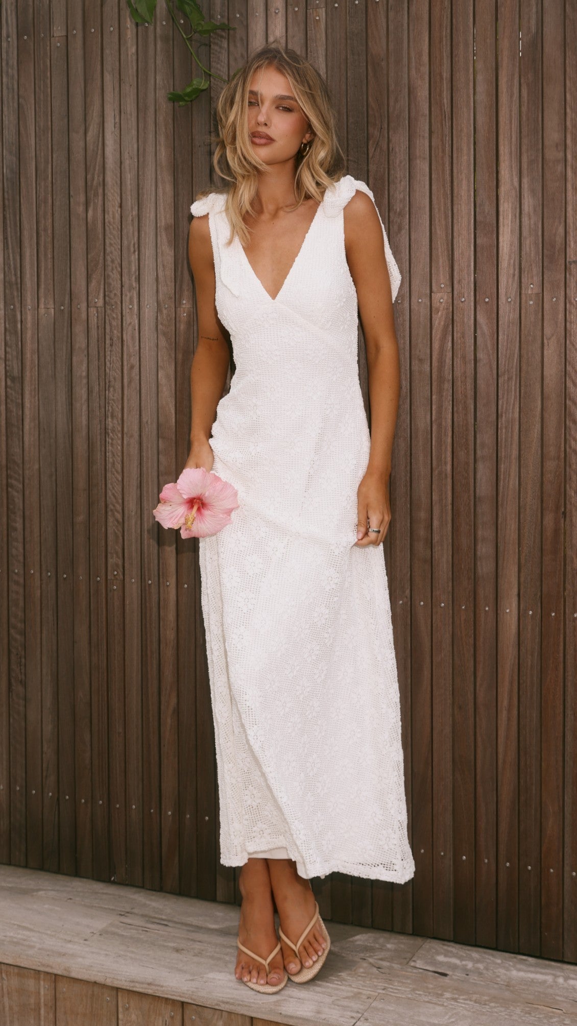 Kalia Maxi Dress - White - Billy J