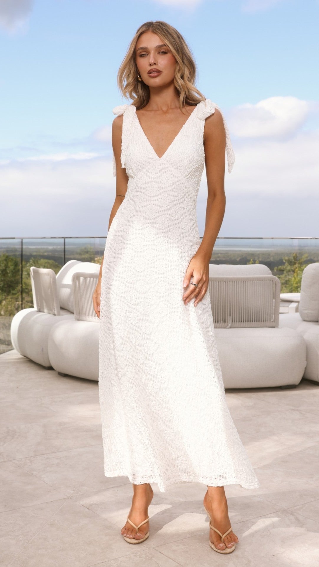 Kalia Maxi Dress - White - Billy J