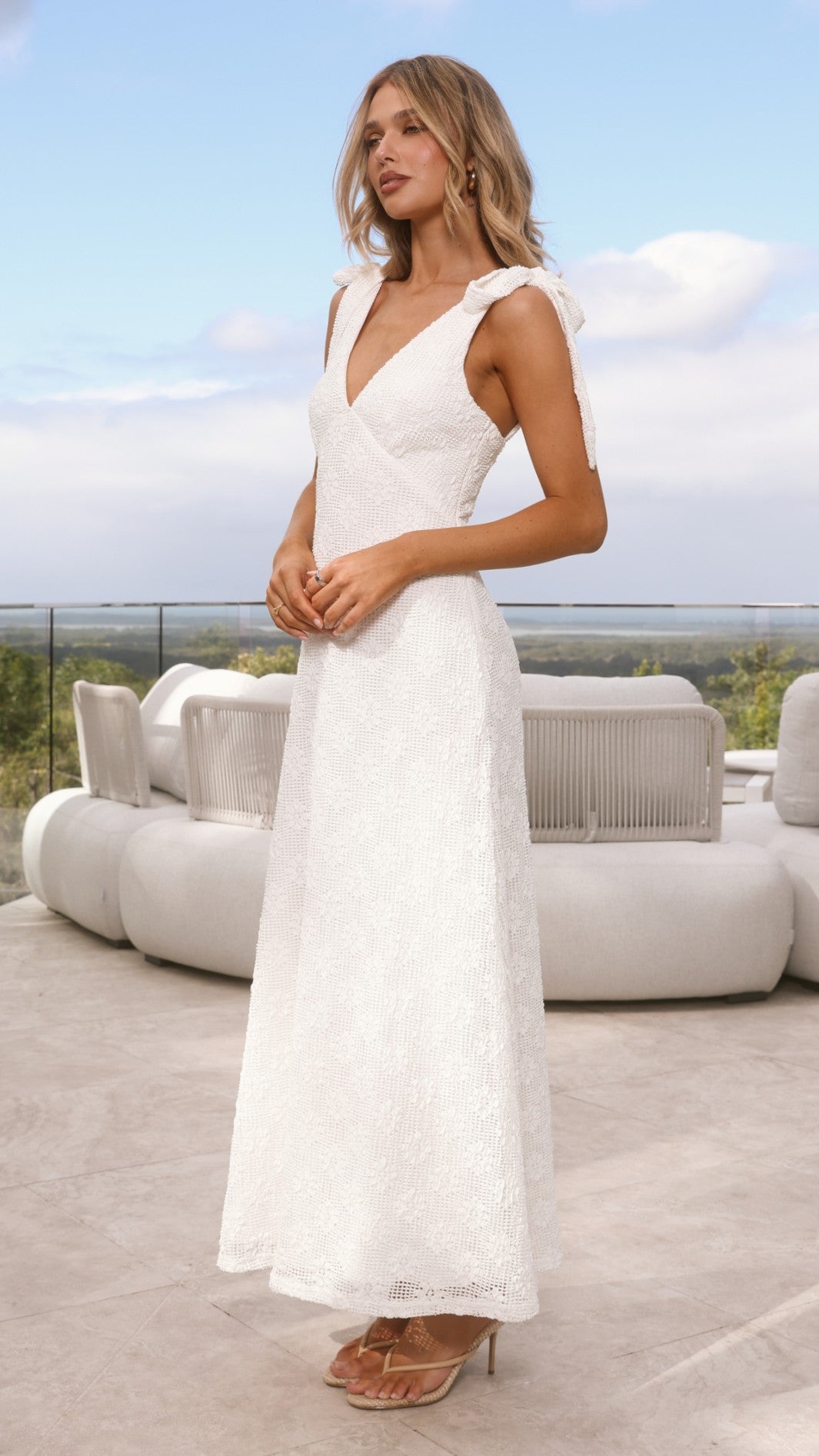 Kalia Maxi Dress - White - Billy J