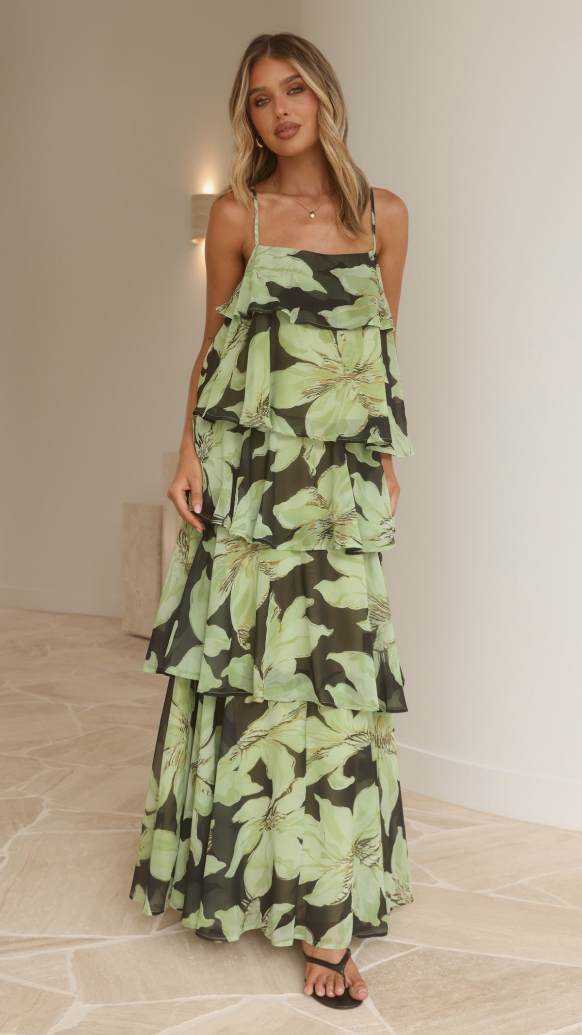 Archer Maxi Skirt - Green Floral - Billy J